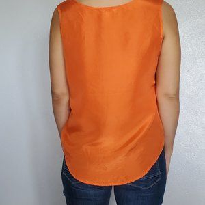 Beautiful silk Tank in Bright Orange Women's Size M perfect for spring or summer